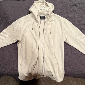 Cream Zip-Up Hoodie